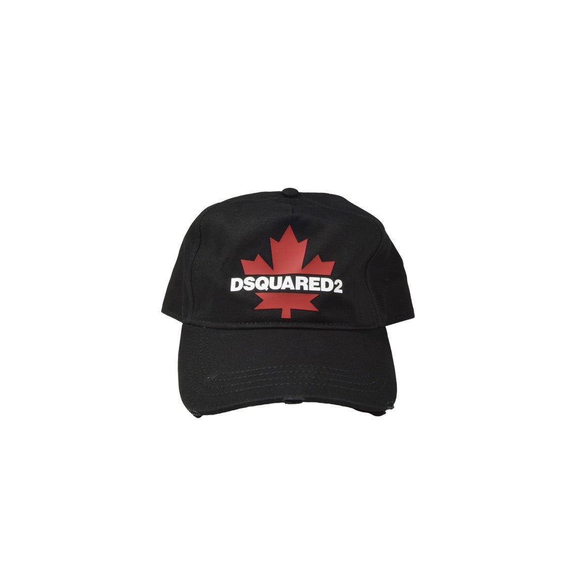 Dsquared2 Black Cotton Canadian Leaf Cap