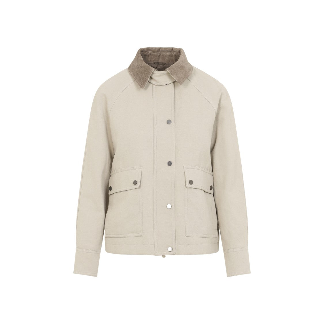 Brunello Cucinelli Short Coat In Cotton-Linen Blend