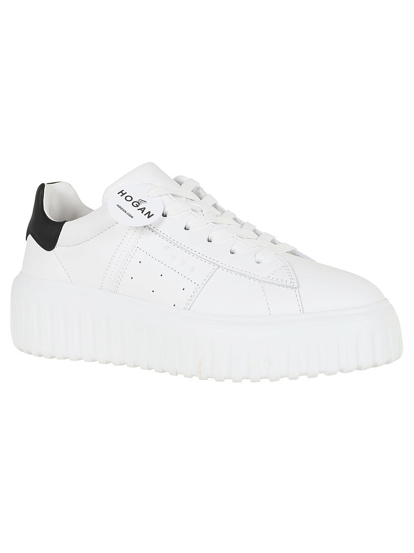 Hogan White Leather Sneakers