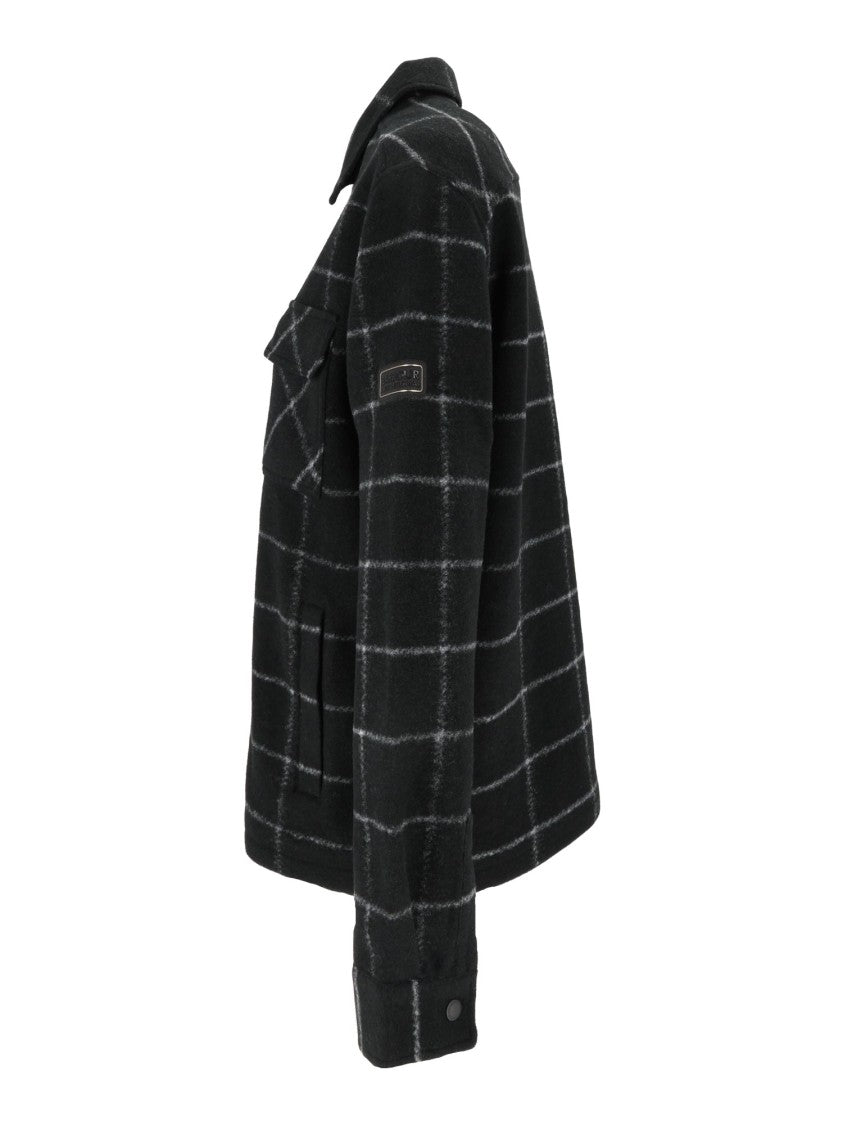 Barbour Black Payne Windowpane Check Fleece Jacket