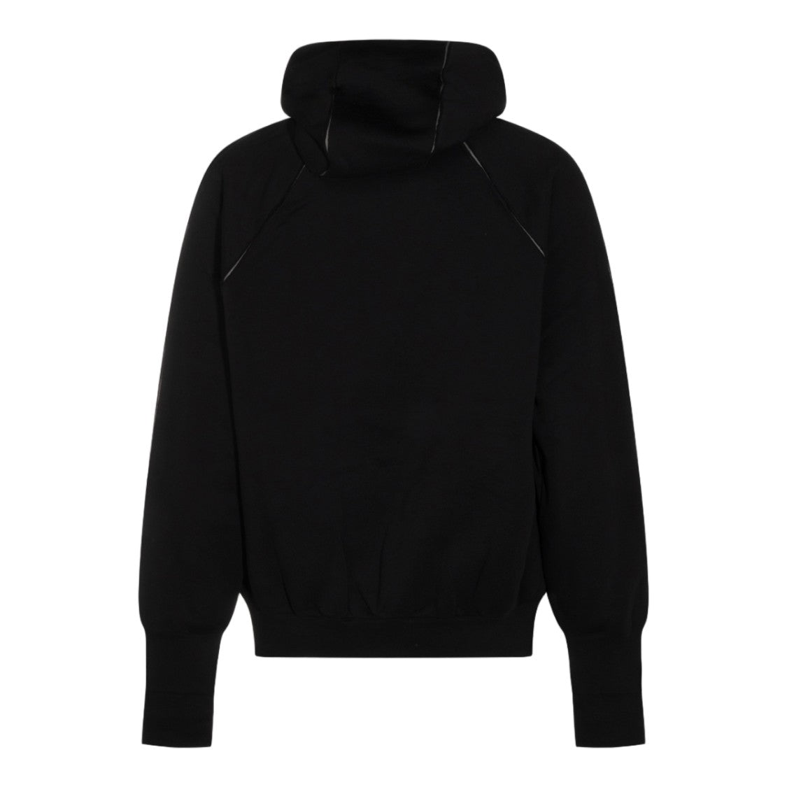 Thom Krom Relaxed Fit Black Hoodie Sweater With Ribbed Detailing