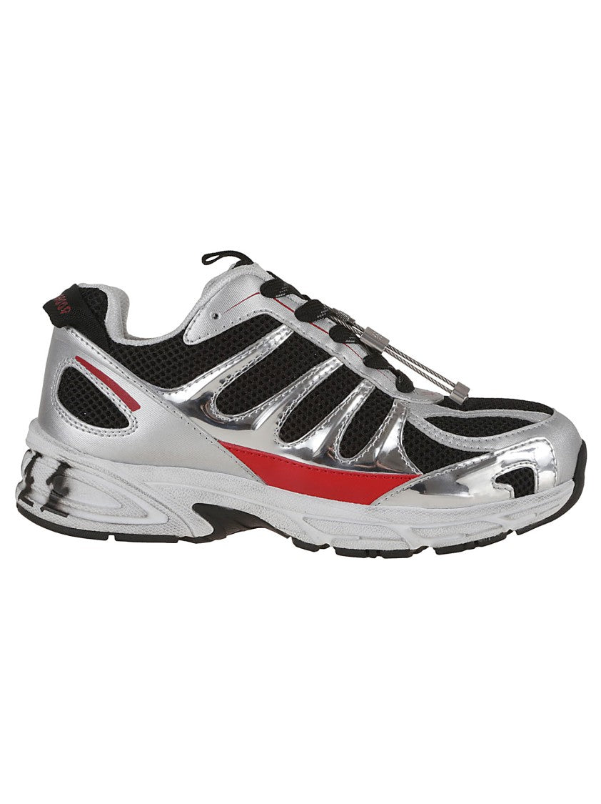 44 Label Group Dragger Metallic Yarn Sneakers Featuring Dirty Effect Treatment
