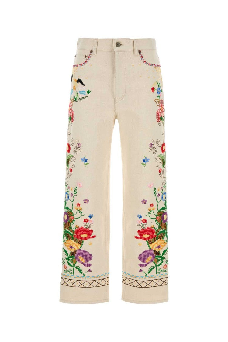 Valentino Garavani Melange Ivory Denim Jeans