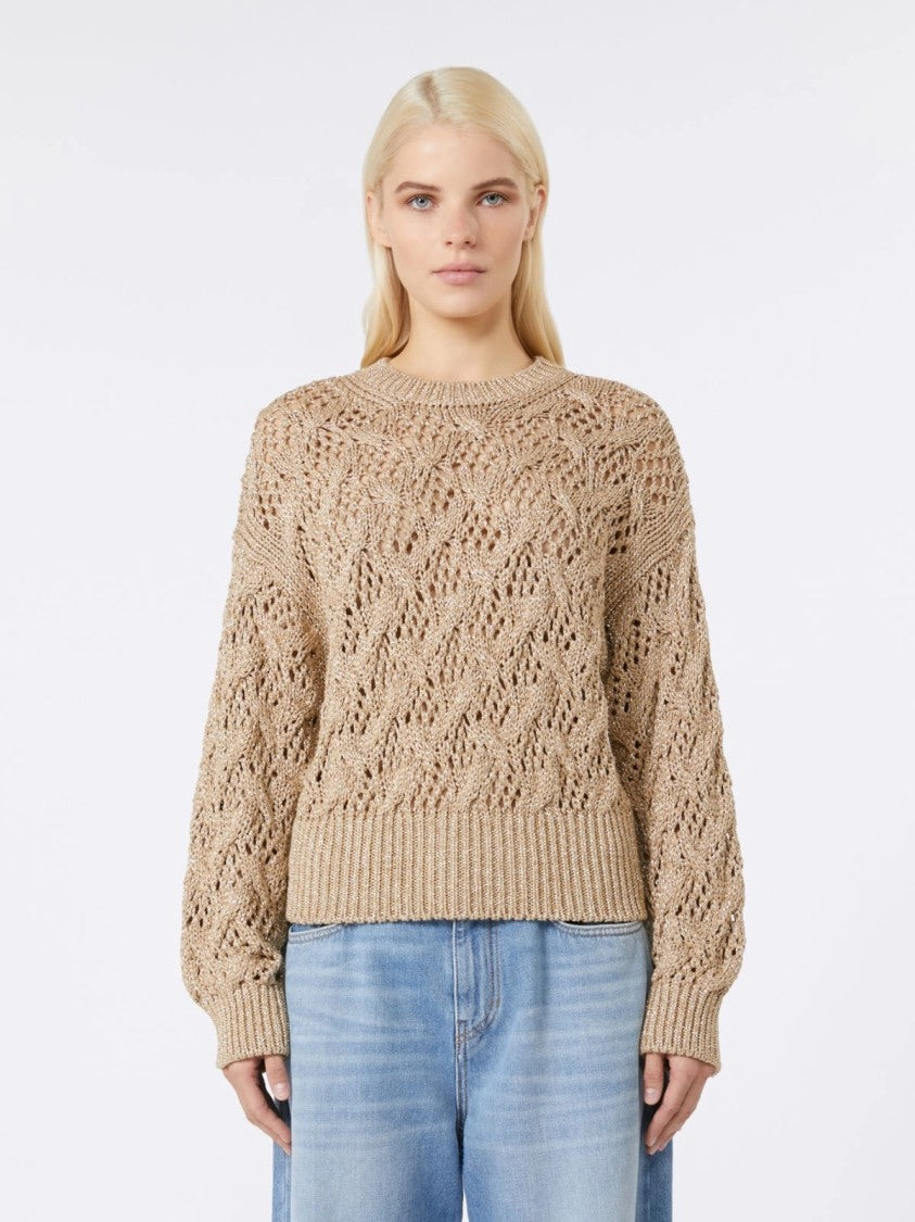 Max Mara Textured Knit Sweater With Cropped Silhouette