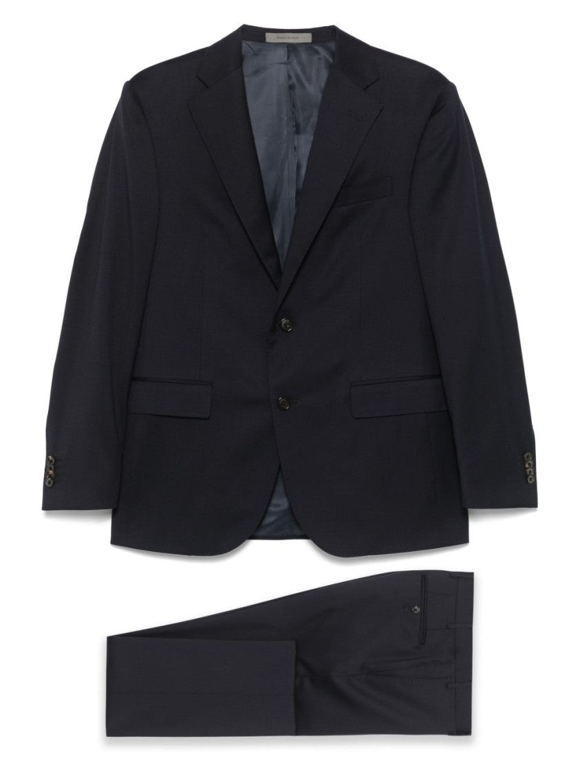 Corneliani Tailored Blue Suit In Virgin Wool