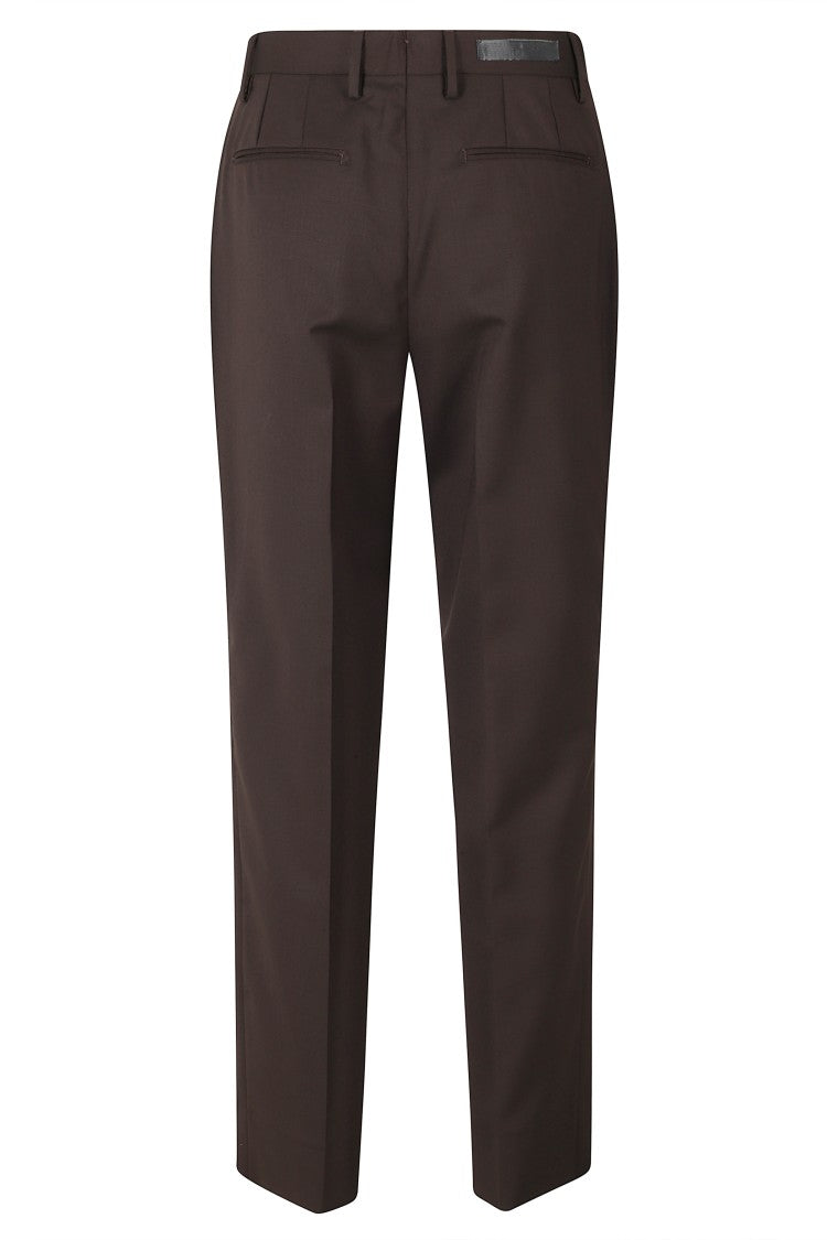 Briglia Mud Ankle-Length French-Fold Wool-Blend Pants
