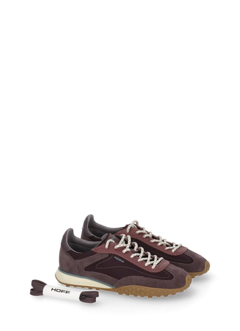 Hoff Purple Multi-Shade Suede-Fabric Sneakers