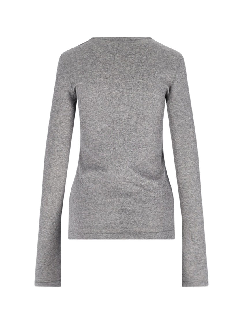 Jil Sander Cotton Top Set – Grey & Cream