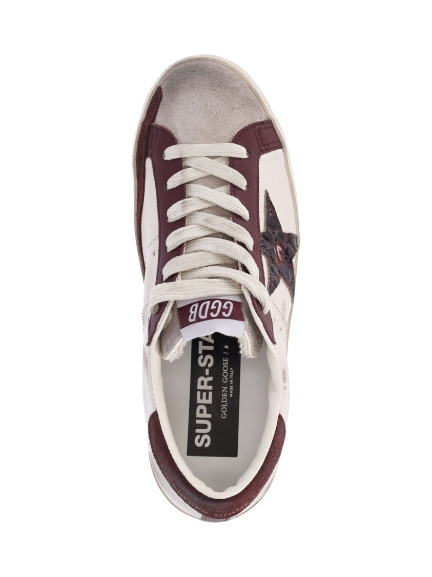 Golden Goose Cream Calf Leather Sneakers With Star Applique
