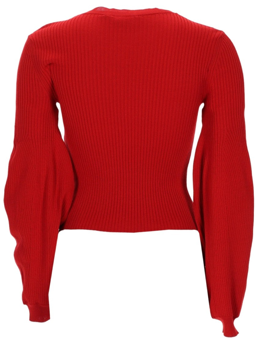 Stella Mccartney Ribbed Knit Jumper With Balloon Sleeves