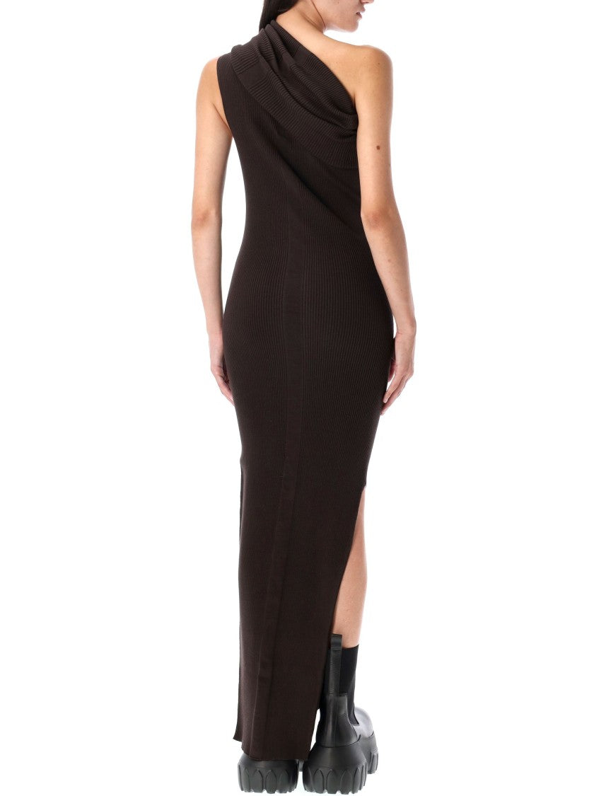 Rick Owens Athena One Shoulder Draped Maxi Dress
