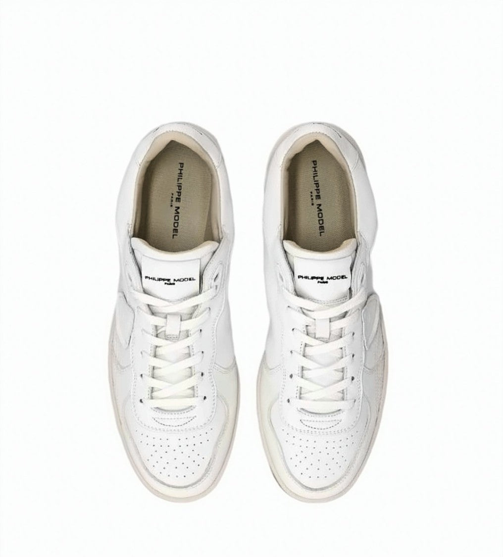 Philippe Model Pgal Low Leather Lace Up Sneakers