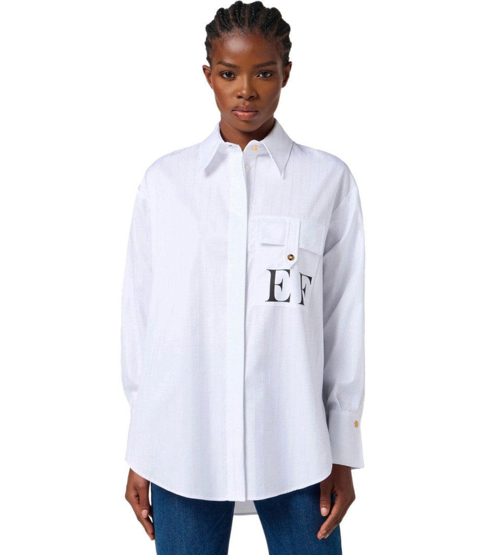 Elisabetta Franchi White Oversize Shirt
