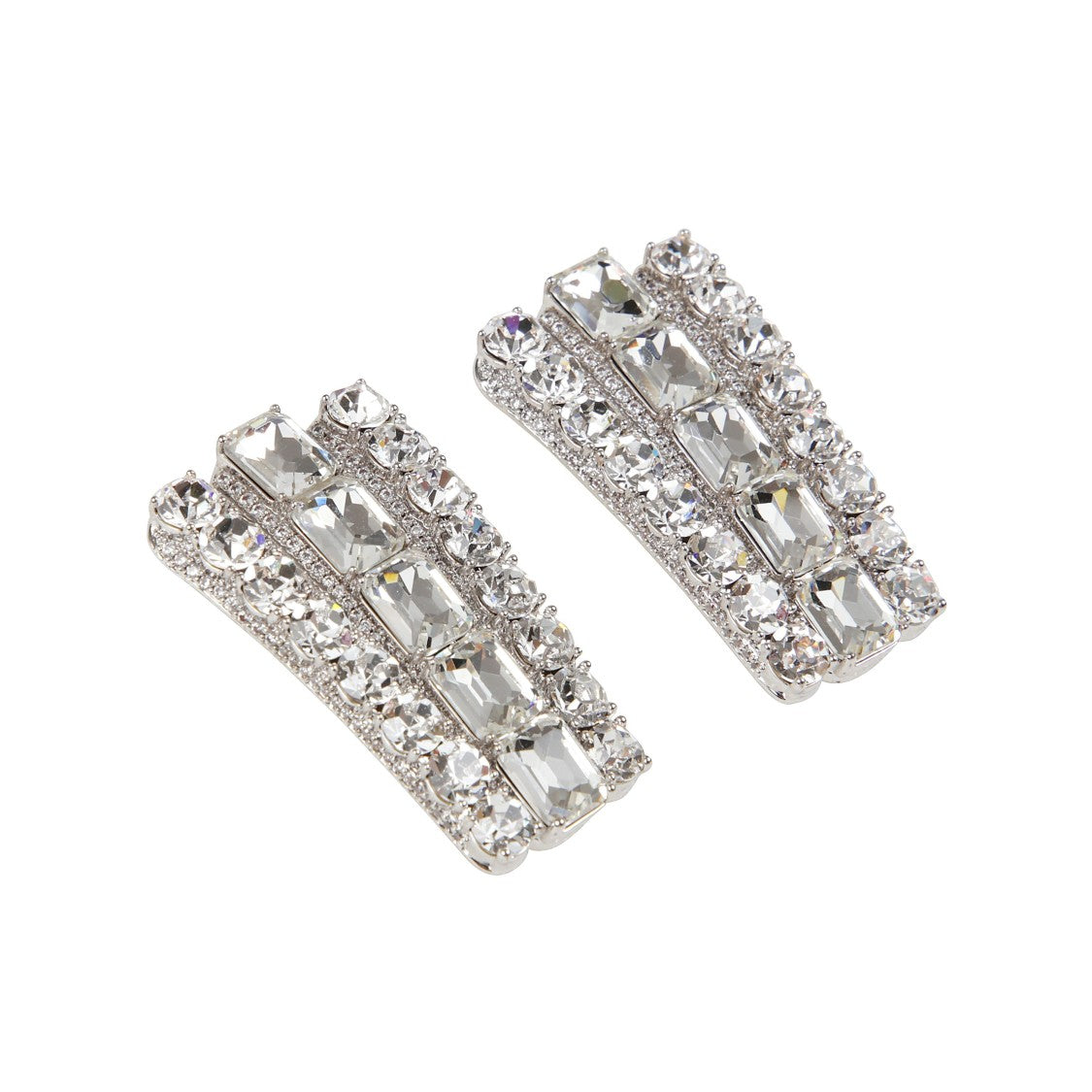 Self-Portrait Multi-Crystal Earrings With Intricate Design
