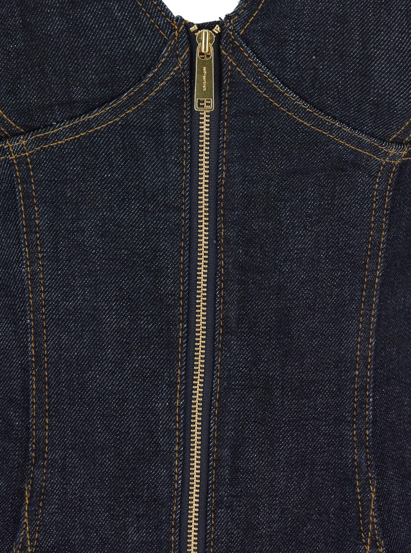 Self-Portrait Indigo Denim Mini Dress