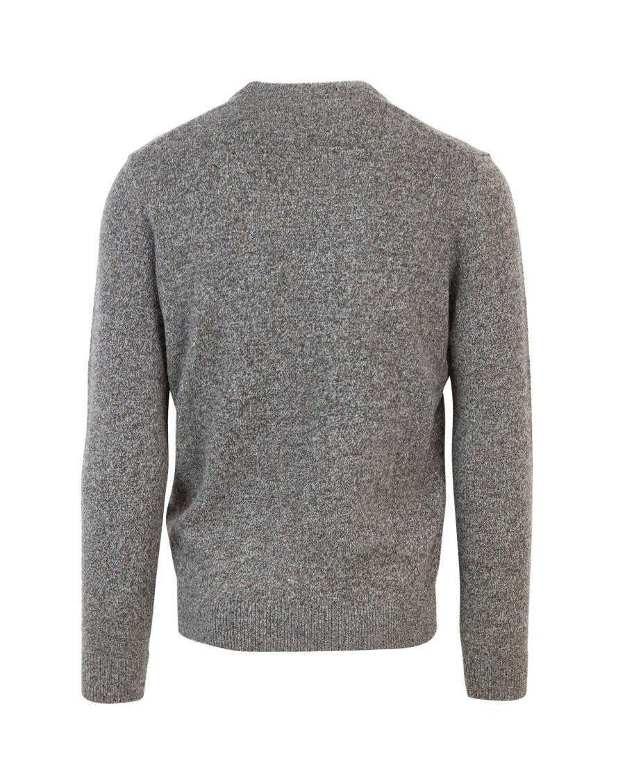 Barbour Grey Essential Tisbury Crew Neck Sweater