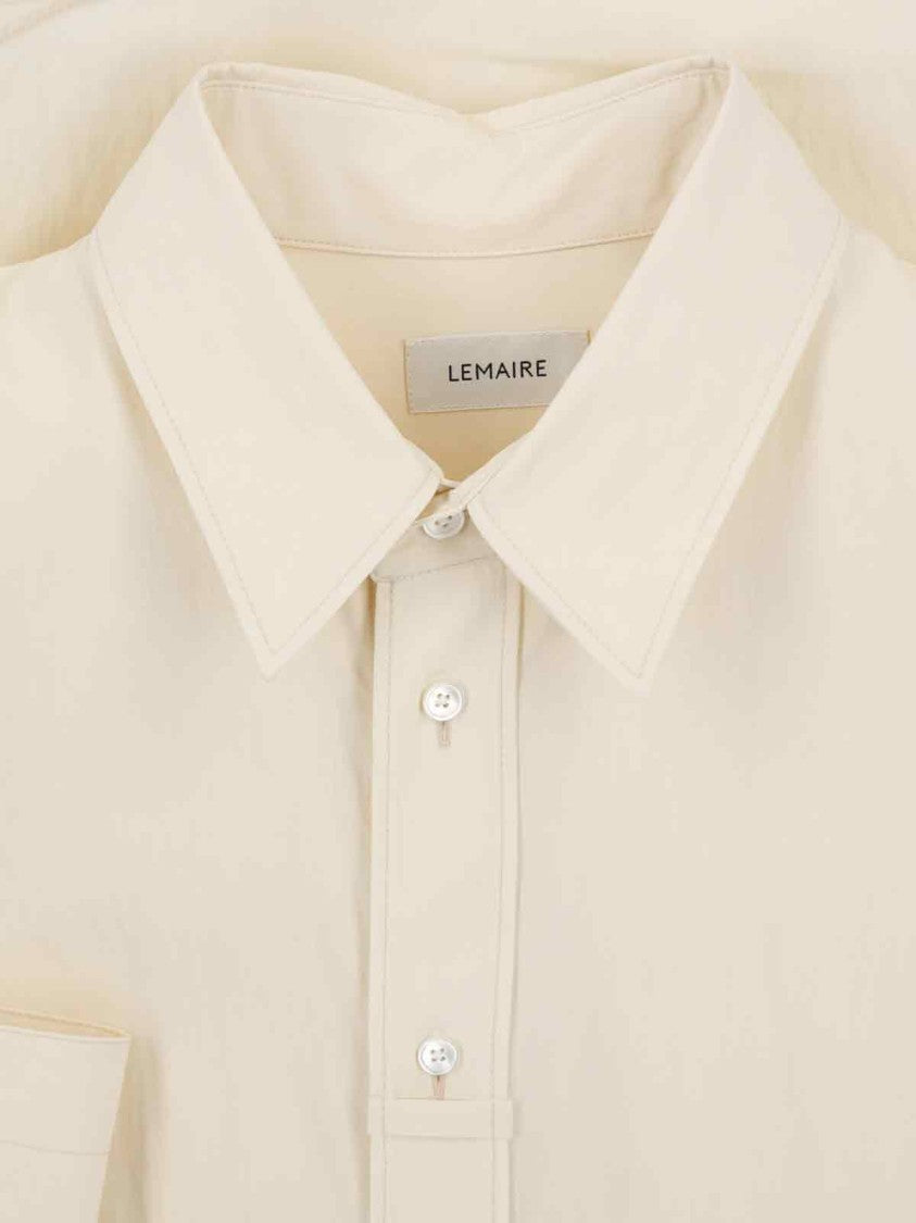 Lemaire Classic Collared Shirt With Curved Hem