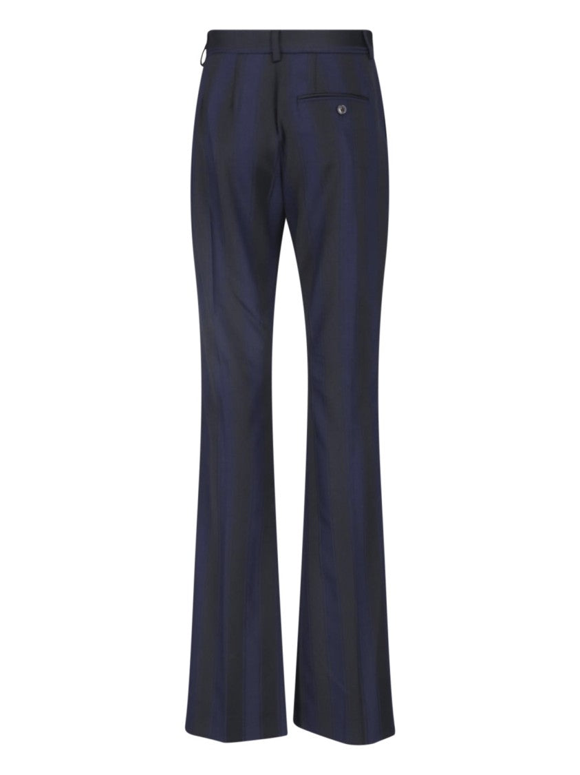 Vivienne Westwood Tailored Flared Striped Wool Formal Pants