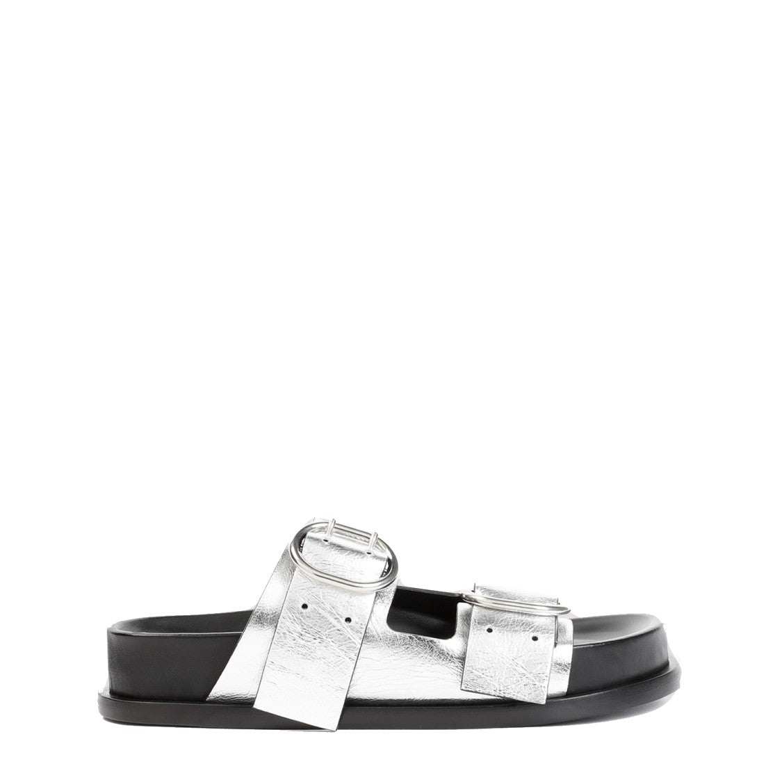 Jil Sander Silver Moon Leather Sandals