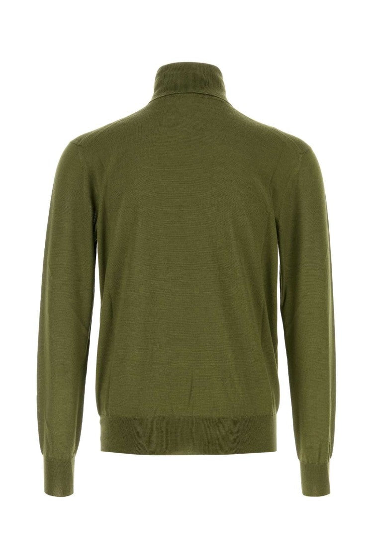 Saint Laurent Army Green Cashmere Blend Sweater