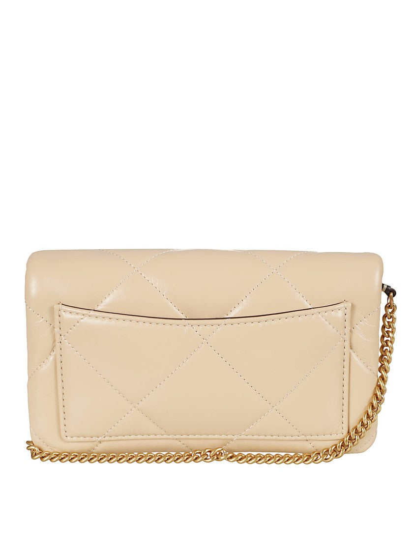 Tory Burch Quilted Neutral Leather Bag
