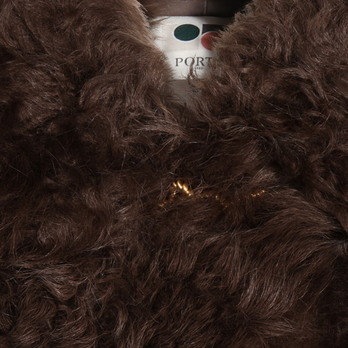 Ports 1961 Textured Faux Fur Wide-Collar Coat