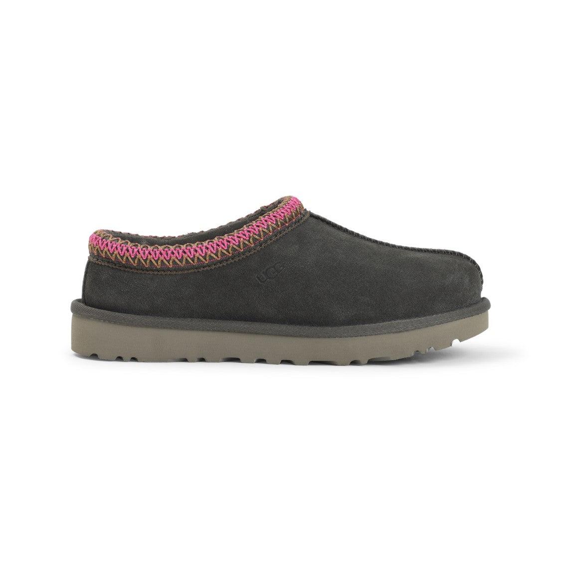 Ugg Rounded Toe Slip-On Slippers With Tonal Suede And Mutton Lining