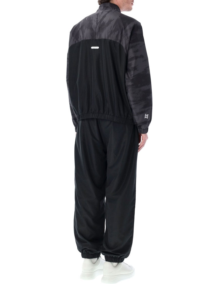 Emporio Armani Dynamic Printed Tracksuit With Zip-Up Sweatshirt And Joggers