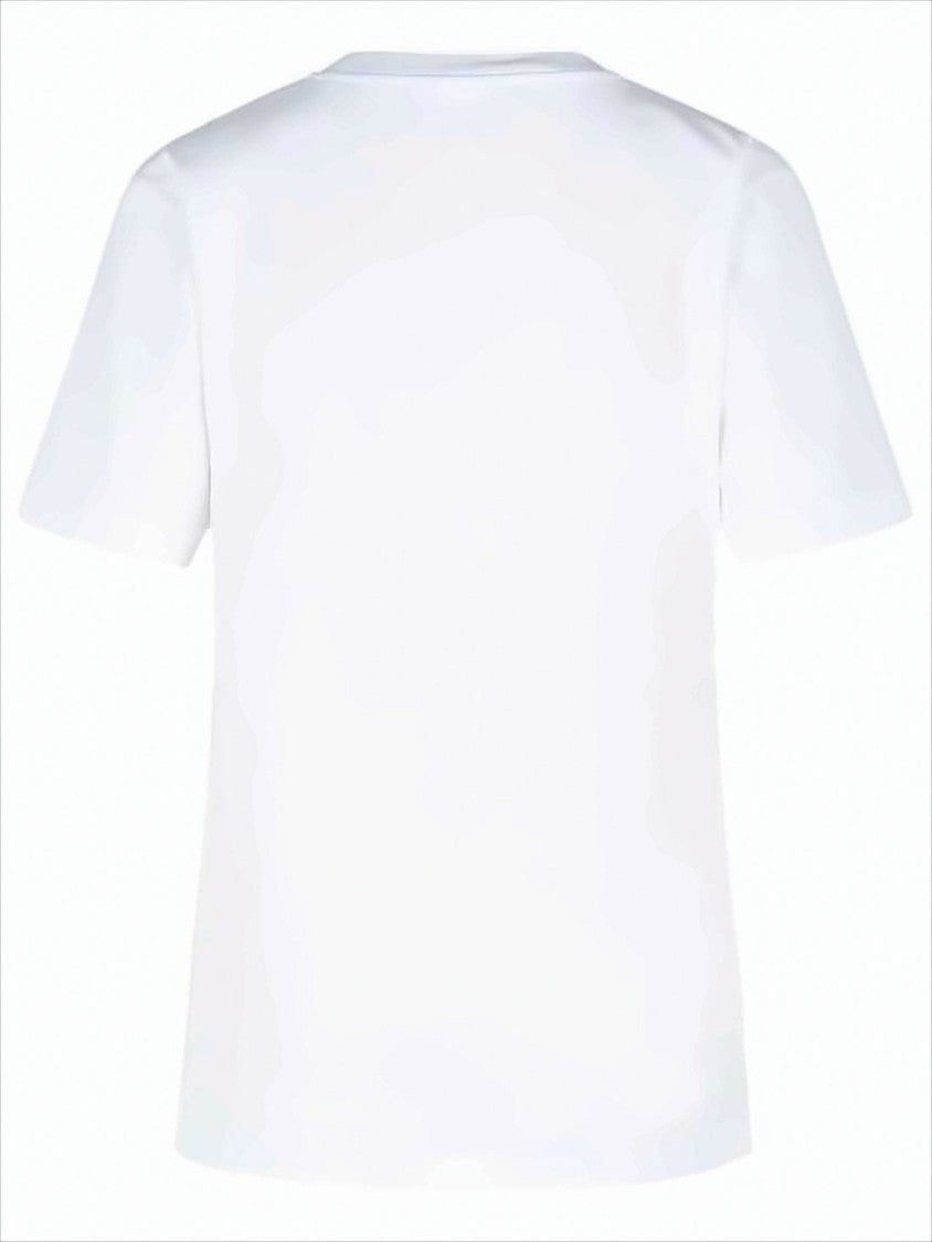 Marni Textured Black Lettering White Cotton T-Shirt