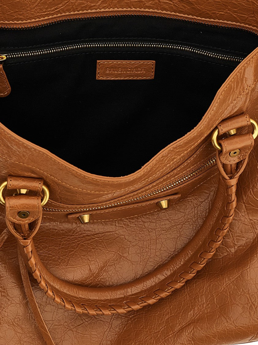Balenciaga 'Le City M' Lambskin Studded Handbag