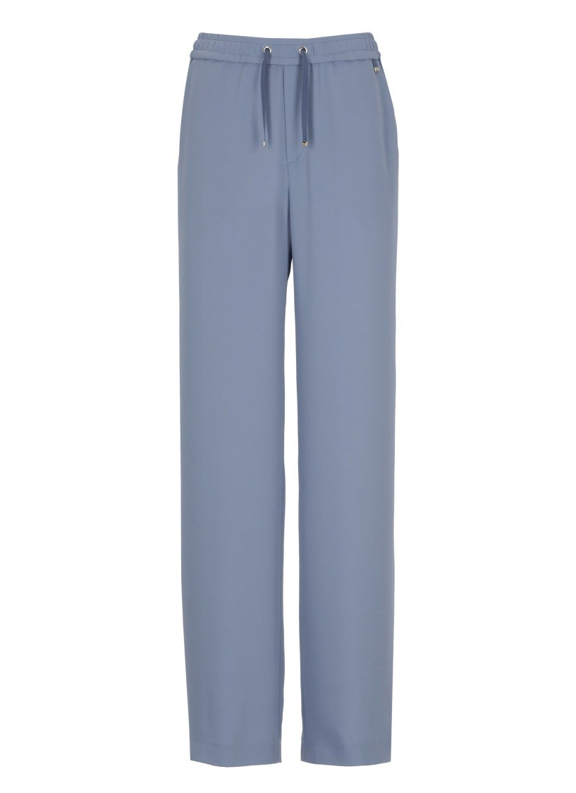 Herno Light Blue Satin Pants