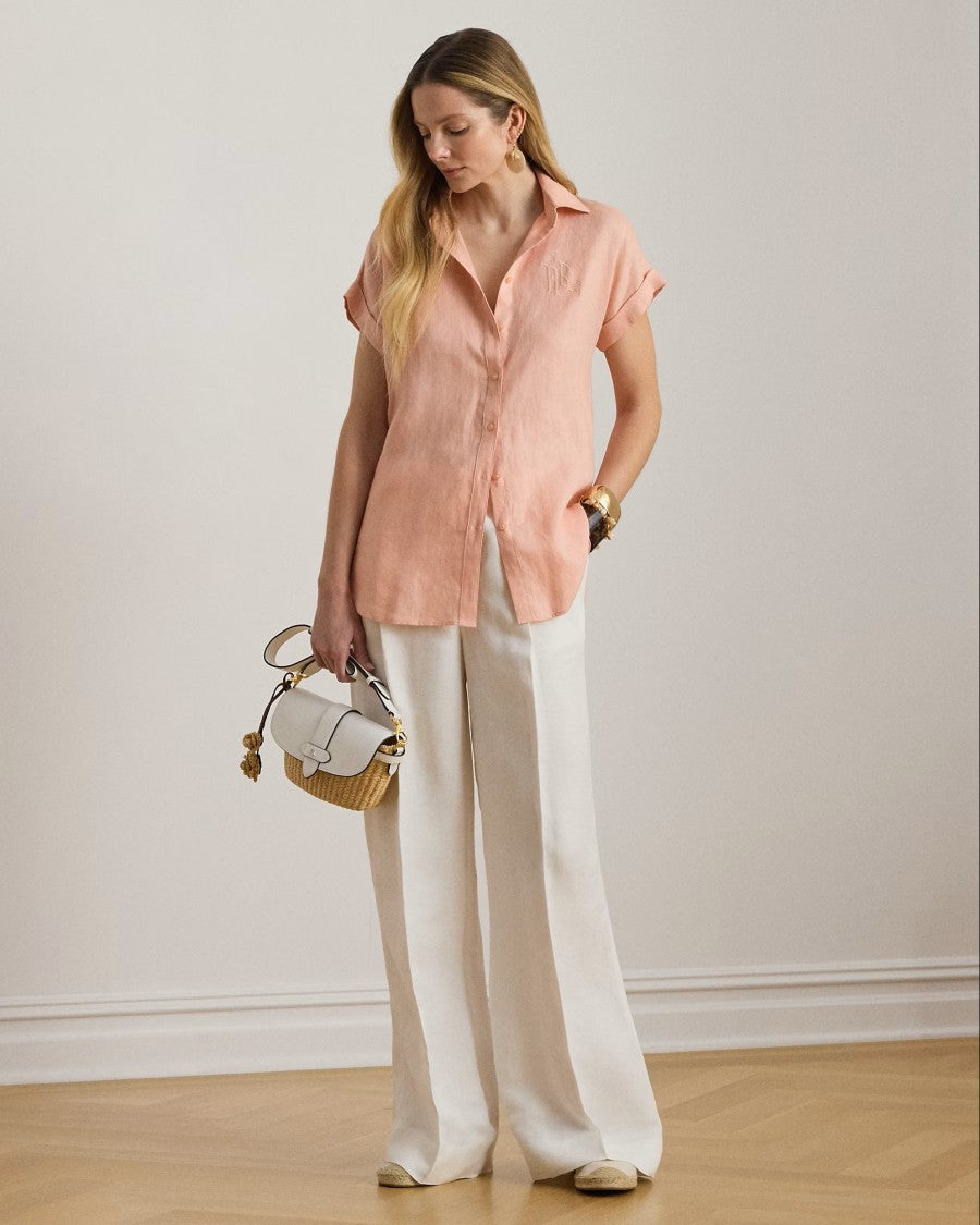 Lauren Ralph Lauren Rosa Tissue Linen Button Shirt