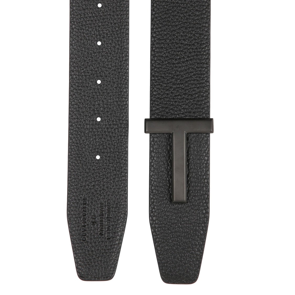 Tom Ford Textured Leather Belt With Matte Buckle
