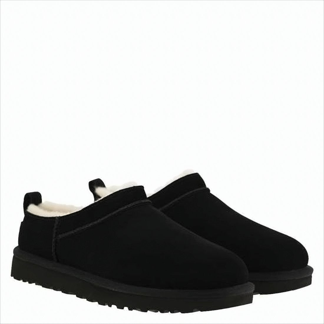 Ugg Suede Slip-On Mules With Plush Wool Lining