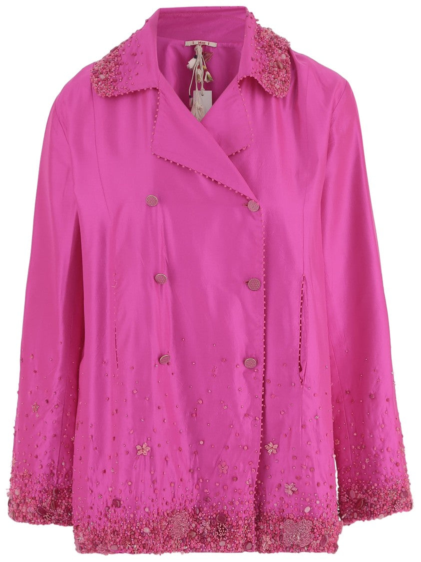 Pero Double-Breasted Silk Jacket