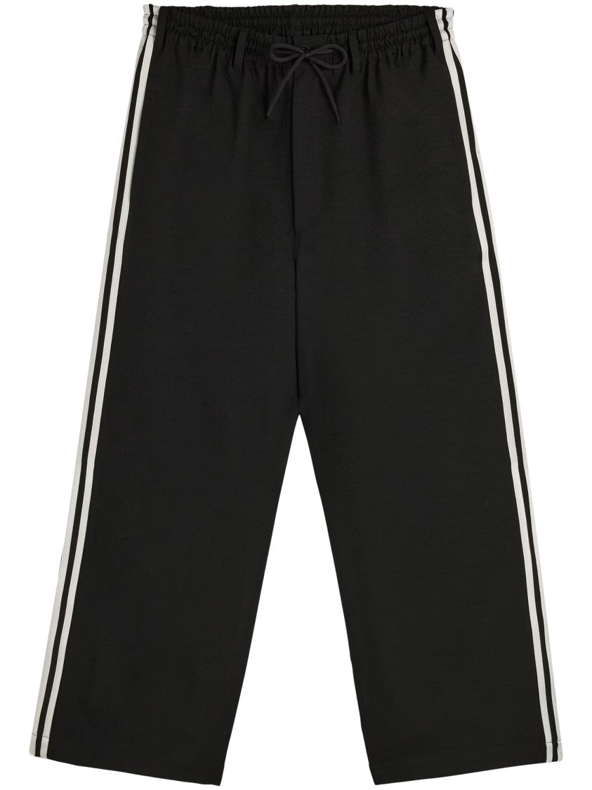 Y-3 Wide-Leg Trousers With Triple Stripe Detail