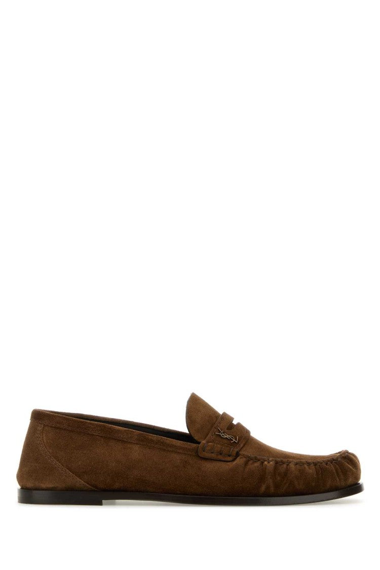Saint Laurent Brown Suede Loafers