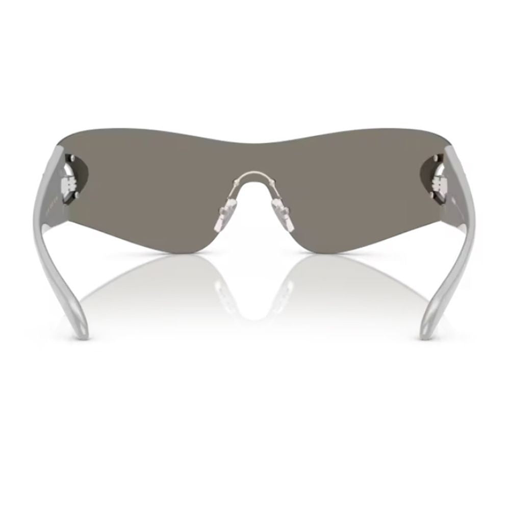 Versace 0Ve2280 Eclipse Futuristic Mask-Style Silver Mirrored Sunglasses