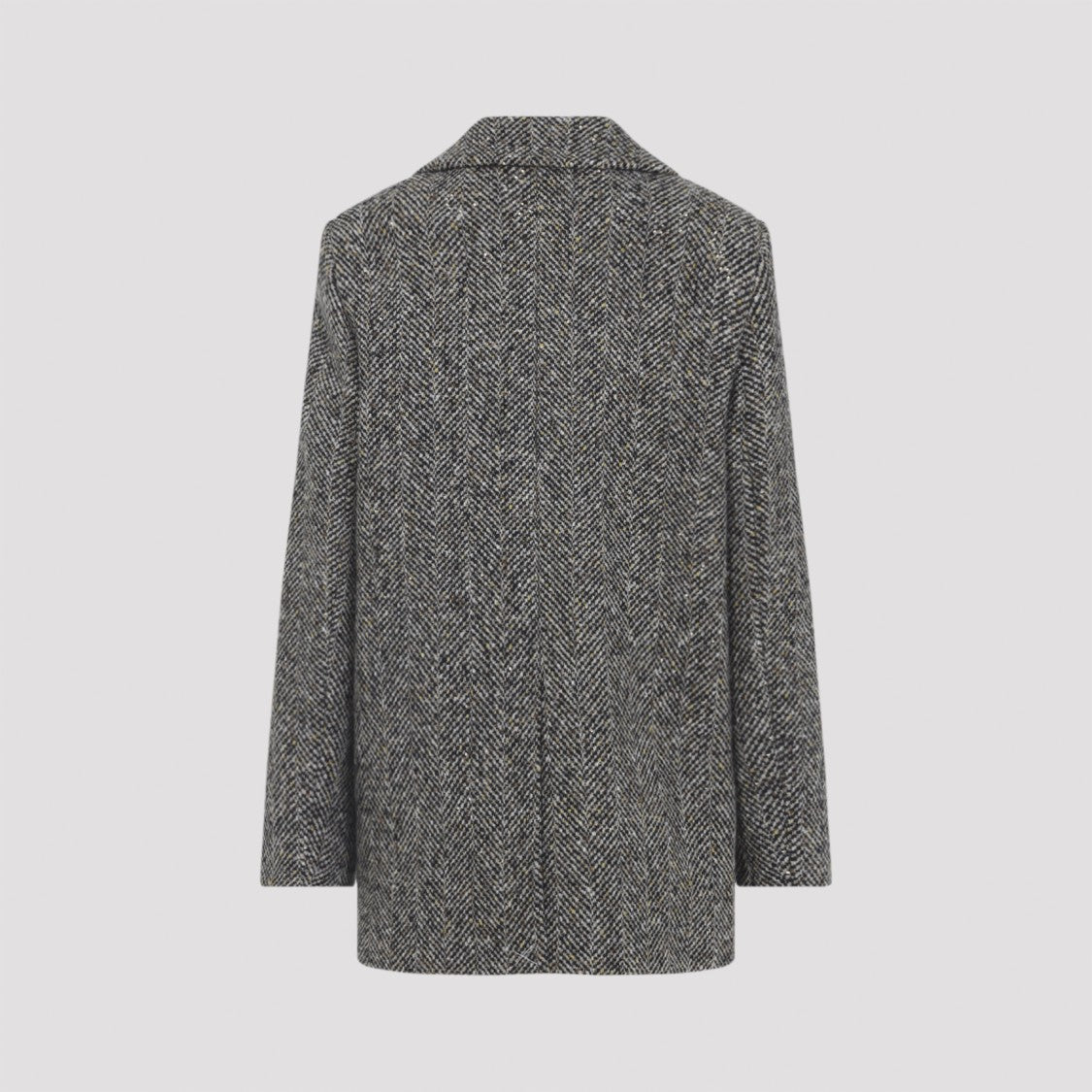 Peserico Ebony Brown Virgin Wool Short Coat