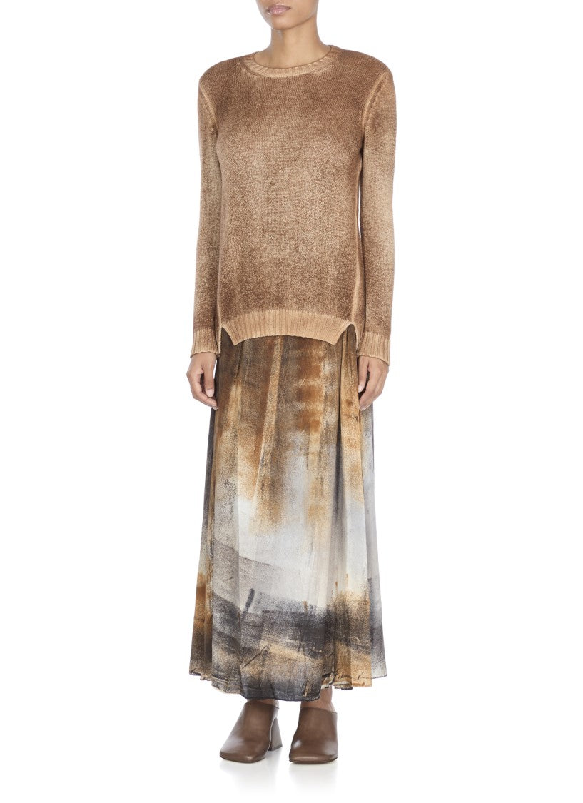 Avant Toi Brown Gradient Cashmere Sweater