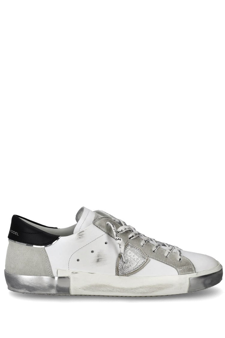 Philippe Model Paris Leather Black Trim Sneakers