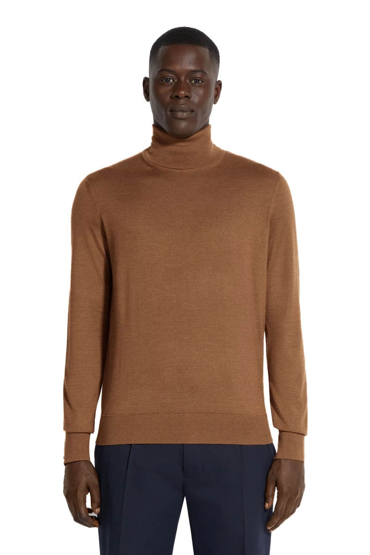 Zegna Cashseta Light Cashmere-Silk Turtleneck Sweater