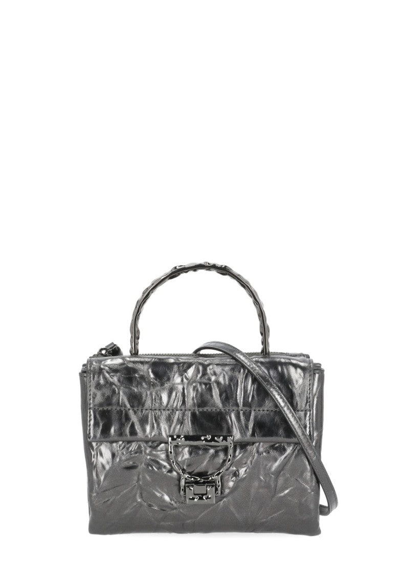 Coccinelle Arlettis Droplet Bag With Metallic Crinkled Finish