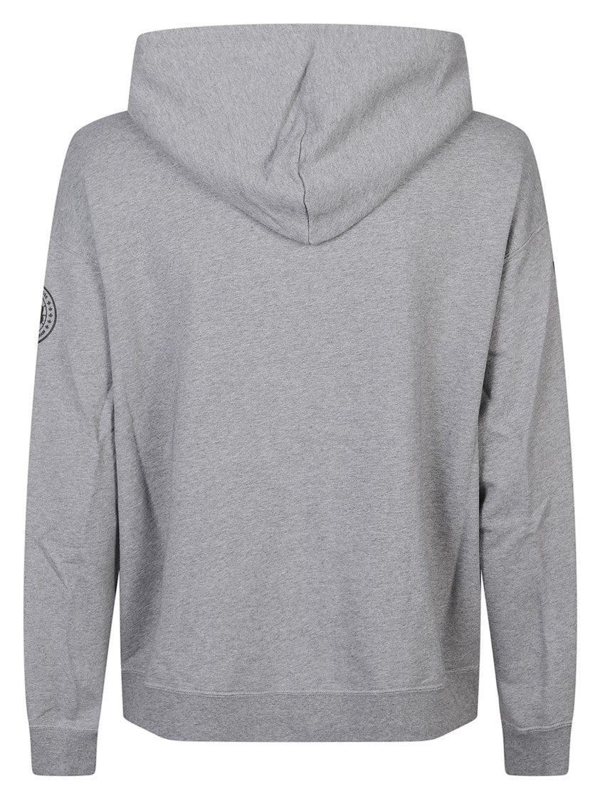 Canada Goose Light Grey Full-Zip Graphic Hoodie