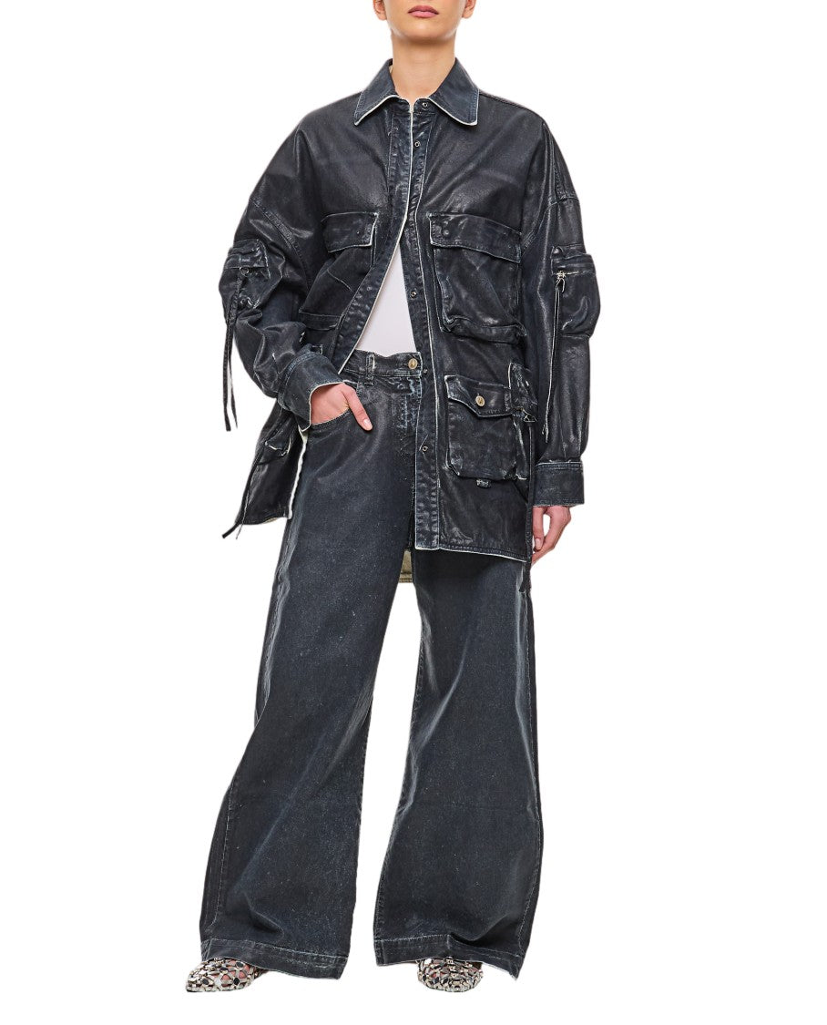 The Attico Mat Coated Canvas Long Pant