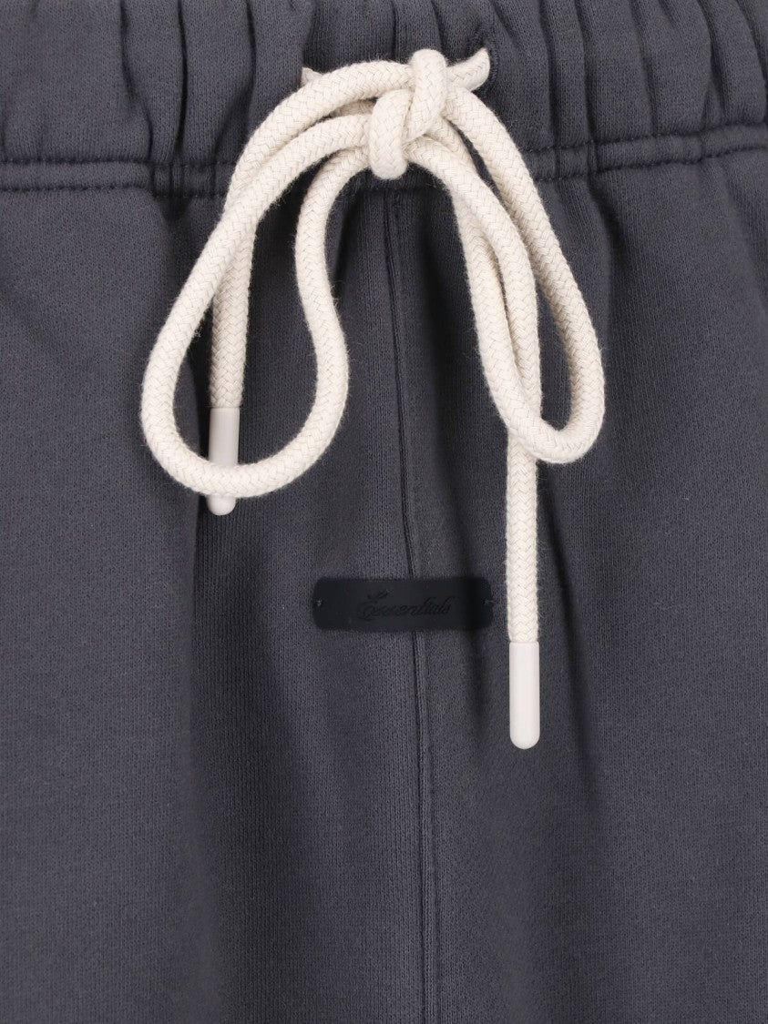 Fear Of God Essentials Grey Cotton Panel Design Wide-Leg Sweatpants