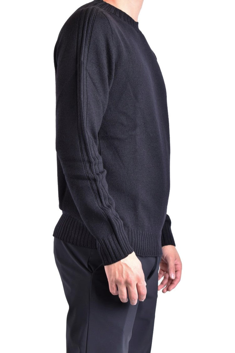 Dondup Black Wool Knitwear With Classic Crew Neckline