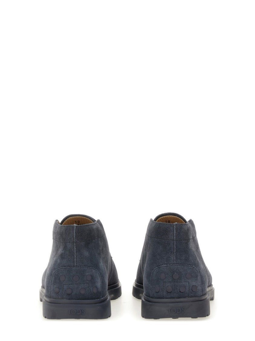 Tod's Sleek Blue Suede Loafer