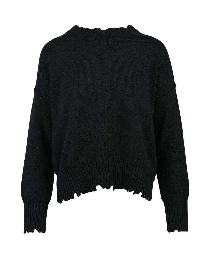 Virginia Bizzi Virginia Bizzi Distressed Cashmere Crewneck Sweater