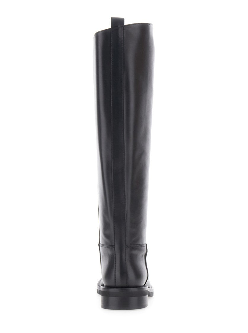 Via Roma 15 Sleek Black Tall Boots